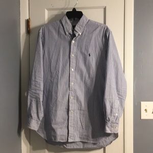 Ralph Lauren • Blue & White Striped Dress Shirt